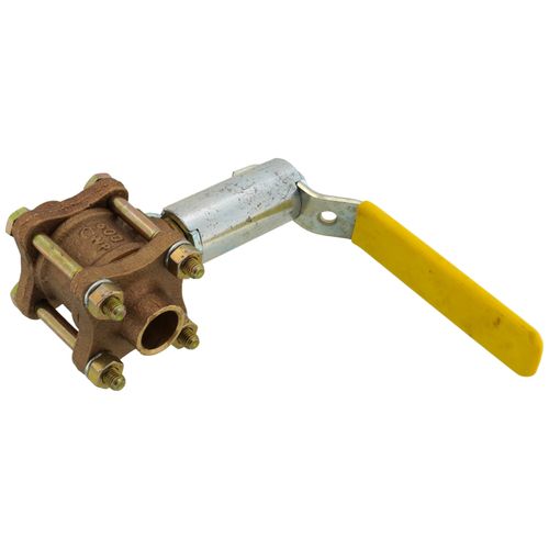 Main product image of 1/2" Solder 3-Piece Ball Valve w/ Stainless Steel Vented Ball & 2-1/4" Stem