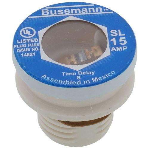 Main product image of 15 Amp UL Dual Element Time Delay, Type S Plug Fuse (125V)