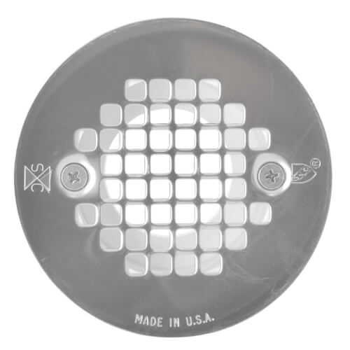 Main product image of 1-1/2" PVC Solvent Weld Shower Module Drain w/ Screw-On Stainless Steel Strainer (Hub)