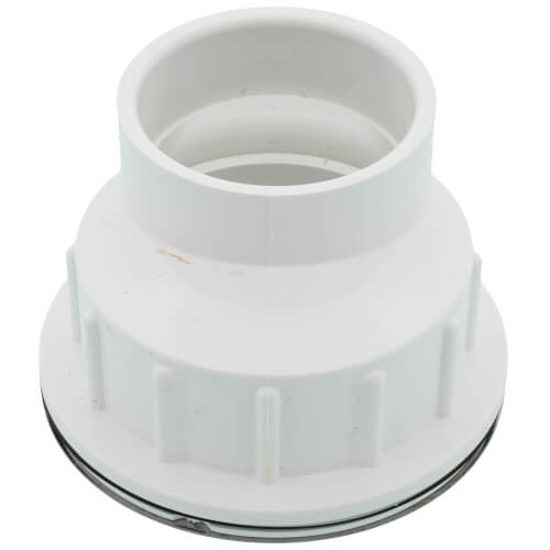 Main product image of 2" PVC Offset Solvent Weld Shower Module Drain w/ Screw-On Stainless Steel Strainer (Hub)