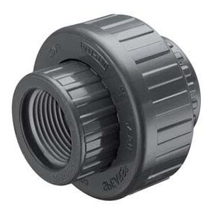 Main product image of 16mm x 1/2" PVC Sch. 80 Transition Union With FKM O-Ring Seal (S x FPT)