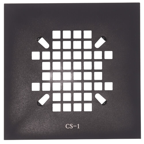 Main product image of 4-1/4" Square Snap-In Strainer PVD Matte Black Finish