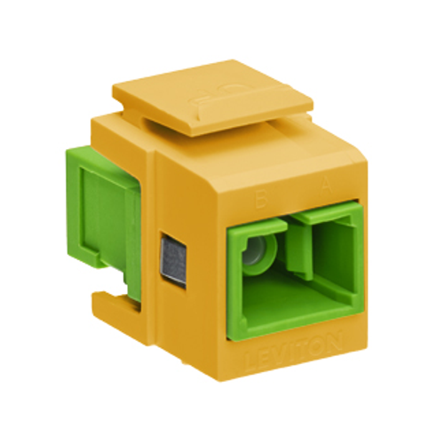 Main product image of Quickport, Simplex Sc Adapter, Sm/apc, Zirconia Ceramic, Female Front/back (Yellow)