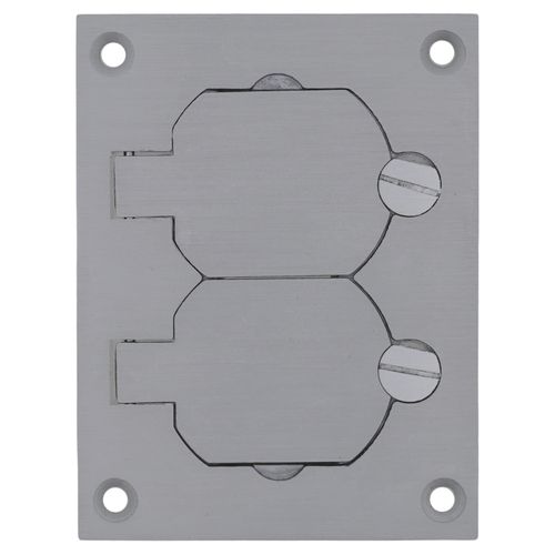 Main product image of Aluminum Duplex Cover Plate for Omnibox and Modulink Floor Boxes