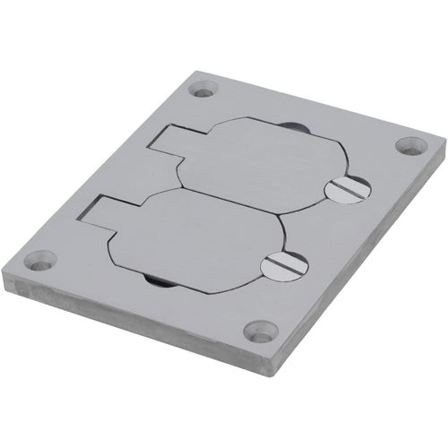 Main product image of Aluminum Duplex Cover Plate for Omnibox and Modulink Floor Boxes