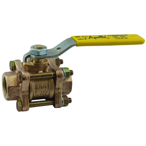 Main product image of 4" FNPT 3-Piece Ball Valve w/ Stainless Steel Vented Ball