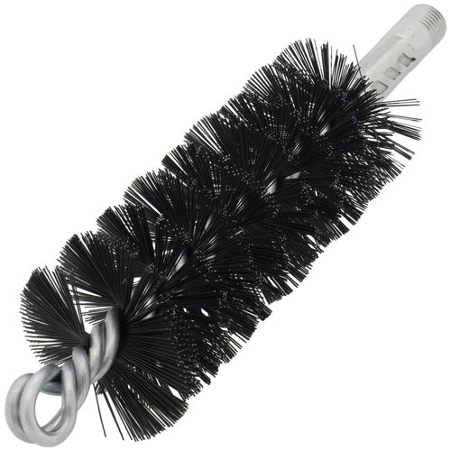 Main product image of 1-3/4" Single Spiral Black Oil Tempered Wire Brush for 2" Flue (8" Total Length)
