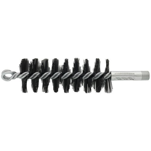Main product image of 1-3/4" Single Spiral Black Oil Tempered Wire Brush for 2" Flue (8" Total Length)