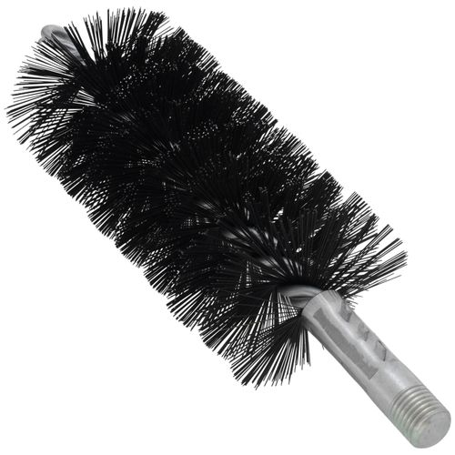 Main product image of 2-1/4" Single Spiral Black Oil Tempered Wire Brush for 2-1/2" Flue (8" Total Length)