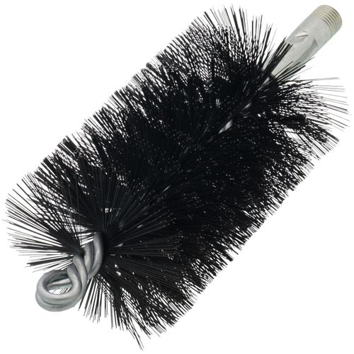 Main product image of 2-3/4" Single Spiral Black Oil Tempered Wire Brush for 3" Flue (8" Total Length)