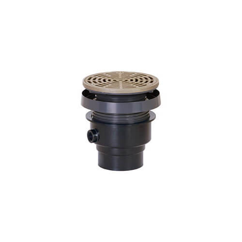 Main product image of 2" ABS FinishLine Adjustable Complete Assembly Floor Drain, Nickel Bronze Strainer w/ 6.5 Top (Hub)