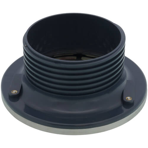Main product image of 4" PVC FinishLine Round Adjustable Finish Fixture Floor Drain, 304 SS Strainer w/ 6.5 Top (Hub)