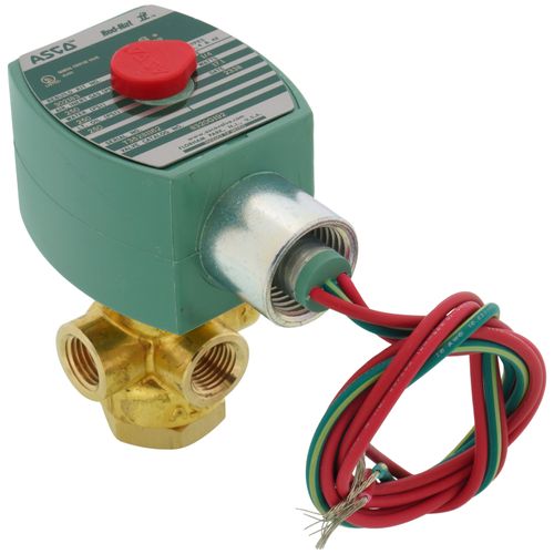 Main product image of 1/4" Normally Open, 3-Way Solenoid Valve (120V)