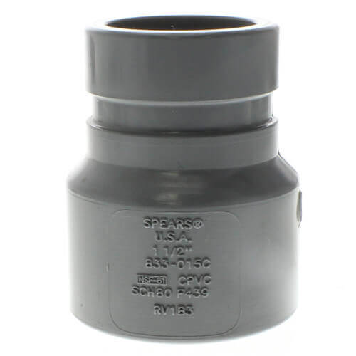 Main product image of 1-1/4" CPVC Schedule 80 Grooved Coupling Adapter (Groove x Socket)
