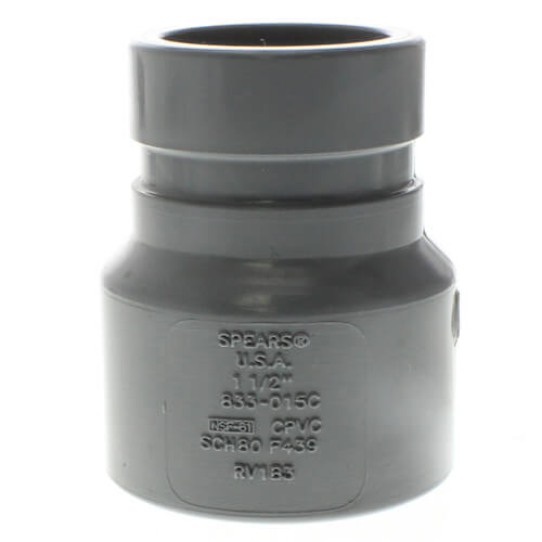 Main product image of 1-1/2" CPVC Schedule 80 Grooved Coupling Adapter (Groove x Socket)