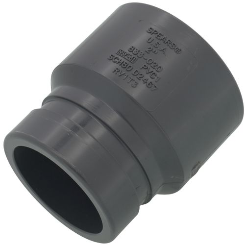 Main product image of 2" PVC Schedule 80 Grooved Coupling Adapter (Groove x Socket)