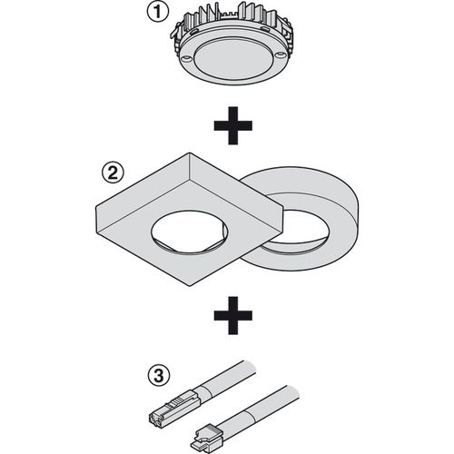 Main product image of LOOX5 LED 3086 Recess/Surface Mounted Light - Warm White 2700K to Cool White 5000K