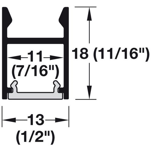 Main product image of 21" Linkable Tunable Surface Mounted Light Bar, Fits 24" Cabinet Width - Silver