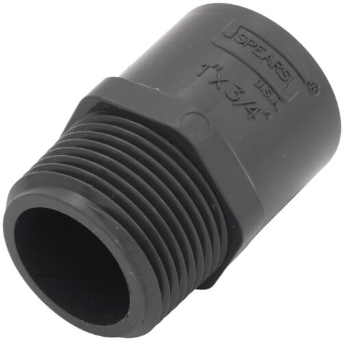 Main product image of 1" x 3/4" PVC Schedule 80 Reducer Male Adapter (MIPT x S)