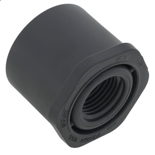 Main product image of 1-1/4" x 1/2" CPVC Schedule 80 Flush Style Reducer Bushing (Spigot x Socket)