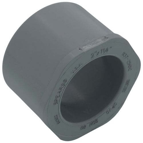 Main product image of 2" x 1-1/4" CPVC Schedule 80 Flush Style Reducer Bushing (Spigot x Socket)