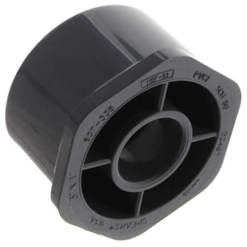 837334 837334 3" x 3/4" PVC Schedule 80 Reducer Bushing (SPG x S)