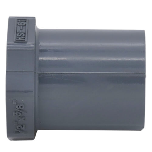 Main product image of 1/2" x 3/8" CPVC Schedule 80 Flush Style Reducer Bushing (Spigot x FIPT)