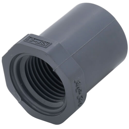 Main product image of 1/2" x 3/8" CPVC Schedule 80 Flush Style Reducer Bushing (Spigot x FIPT)