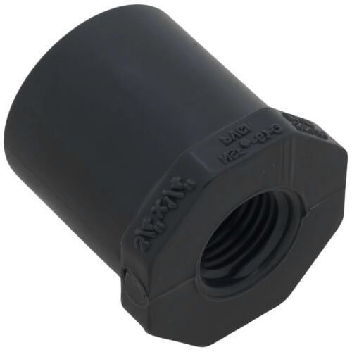 Main product image of 3/4" x 1/4" PVC Sch. 80 Flush Style Reducer Bushing (Spigot x FPT)