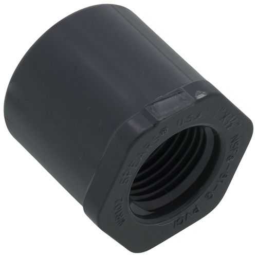 Main product image of 1" x 1/2" PVC Sch. 80 Flush Style Reducer Bushing (Spigot x FPT)