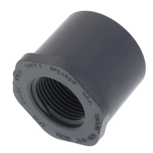 Main product image of 1-1/4" x 3/4" CPVC Schedule 80 Flush Style Reducer Bushing (Spigot x FIPT)