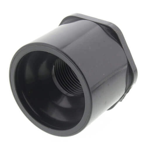 Main product image of 1-1/2" X 1/8" PVC Sch. 80 Flush Style Reducer Bushing (Spigot x FPT)