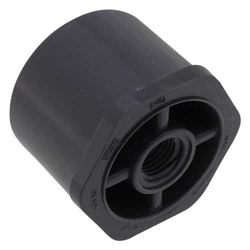 Main product image of 1-1/2" X 1/4" PVC Sch. 80 Flush Style Reducer Bushing (Spigot x FPT)
