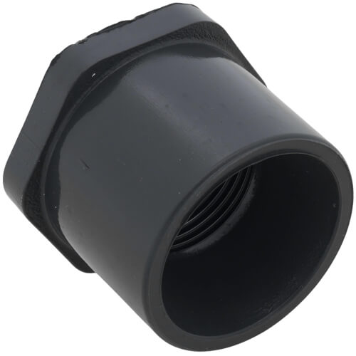 Main product image of 1-1/2" x 1" PVC Sch. 80 Flush Style Reducer Bushing (Spigot x FPT)