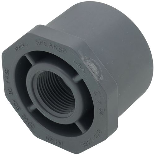 Main product image of 2" x 3/4" CPVC Schedule 80 Flush Style Reducer Bushing (Spigot x FIPT)