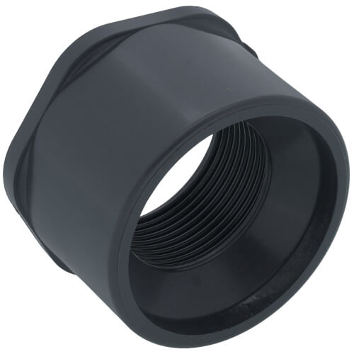 Main product image of 2" x 1-1/4" PVC Sch. 80 Flush Style Reducer Bushing (Spigot x FPT)