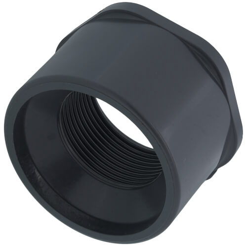 Main product image of 2" x 1-1/4" PVC Sch. 80 Flush Style Reducer Bushing (Spigot x FPT)