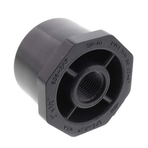 Main product image of 2-1/2" X 1" PVC Sch. 80 Flush Style Reducer Bushing (Spigot x FPT)
