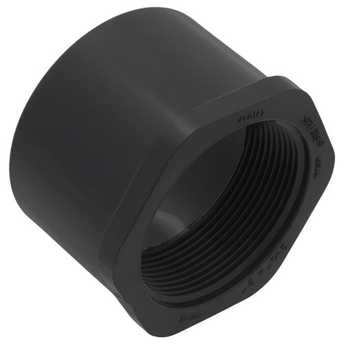 Main product image of 2-1/2" x 2" PVC Sch. 80 Flush Style Reducer Bushing (Spigot x FPT)