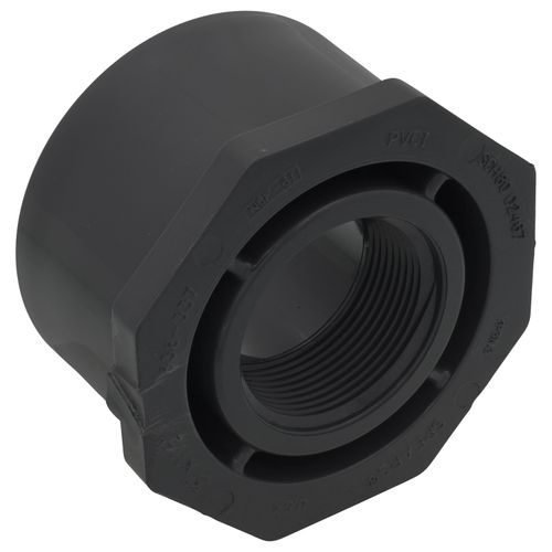 Main product image of 3" X 1-1/2" PVC Sch. 80 Flush Style Reducer Bushing (Spigot x FPT)