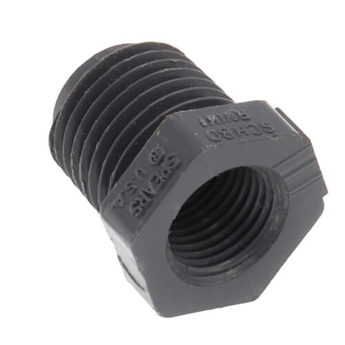 Main product image of 1/4" x 1/8" PVC Sch. 80 Flush Style Reducer Bushing (MPT x FPT)