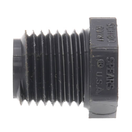 Main product image of 1/4" x 1/8" PVC Sch. 80 Flush Style Reducer Bushing (MPT x FPT)