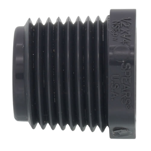 Main product image of 1/2" X 1/4" PVC Sch. 80 Flush Style Reducer Bushing (MPT x FPT)