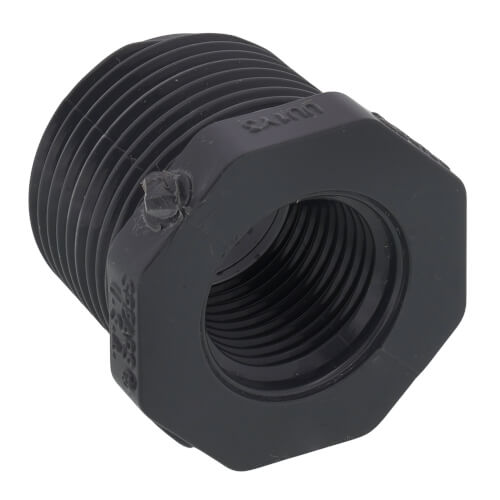 Main product image of 3/4" X 3/8" PVC Sch. 80 Flush Style Reducer Bushing (MPT x FPT)