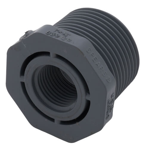 Main product image of 1" x 3/8" CPVC Schedule 80 Flush Style Reducer Bushing (MIPT x FIPT)