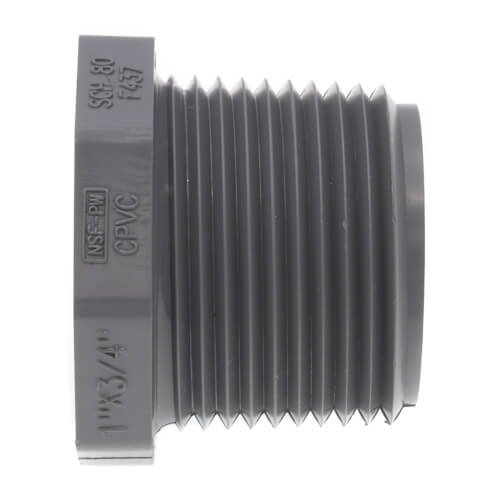 Main product image of 1" x 3/4" CPVC Schedule 80 Flush Style Reducer Bushing (MIPT x FIPT)