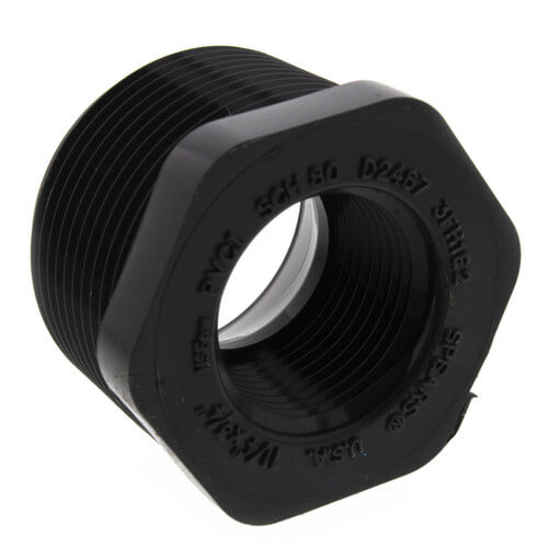 Main product image of 1-1/4" x 3/4" PVC Sch. 80 Flush Style Reducer Bushing (MPT x FPT)