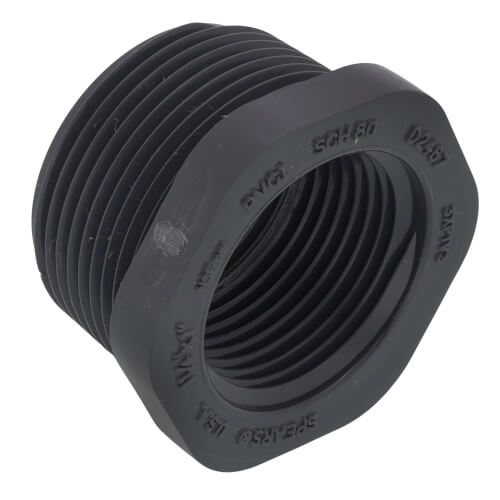 Main product image of 1-1/4" x 1" PVC Sch. 80 Flush Style Reducer Bushing (MPT x FPT)