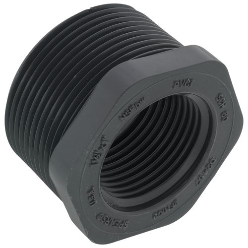 Main product image of 1-1/2" x 1" PVC Sch. 80 Flush Style Reducer Bushing (MPT x FPT)