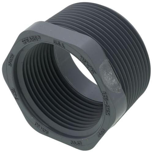 Main product image of 1-1/2" x 1-1/4" CPVC Schedule 80 Flush Style Reducer Bushing (MIPT x FIPT)